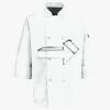 Button Chef Coat with Thermometer Pocket Thumbnail