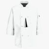 Button Chef Coat with Thermometer Pocket Thumbnail