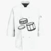 Button Chef Coat with Thermometer Pocket Thumbnail