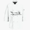 Button Chef Coat with Thermometer Pocket Thumbnail