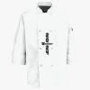 Button Chef Coat with Thermometer Pocket Thumbnail