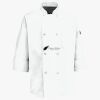 Button Chef Coat with Thermometer Pocket Thumbnail
