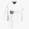 Button Chef Coat with Thermometer Pocket Thumbnail