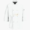 Button Chef Coat with Thermometer Pocket Thumbnail