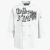 Eight Knot Button Chef Coat with Thermometer Pocket Thumbnail